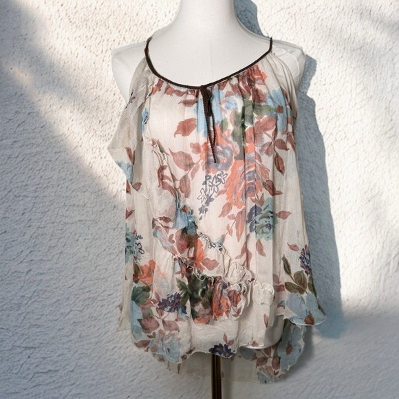 Buffalo boho sheer floral cami M - Picture 1 of 5